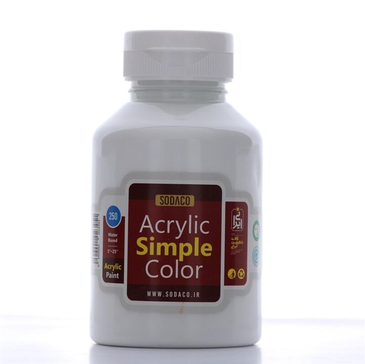 رنگ اکریلیک  ساده سوداکو 250 میل  سفید کد acrylic simple 3340